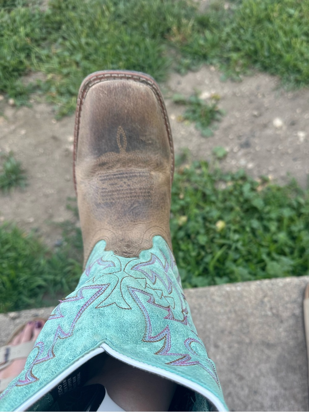 Laredo Turquoise Embroidered Cowboy Boots